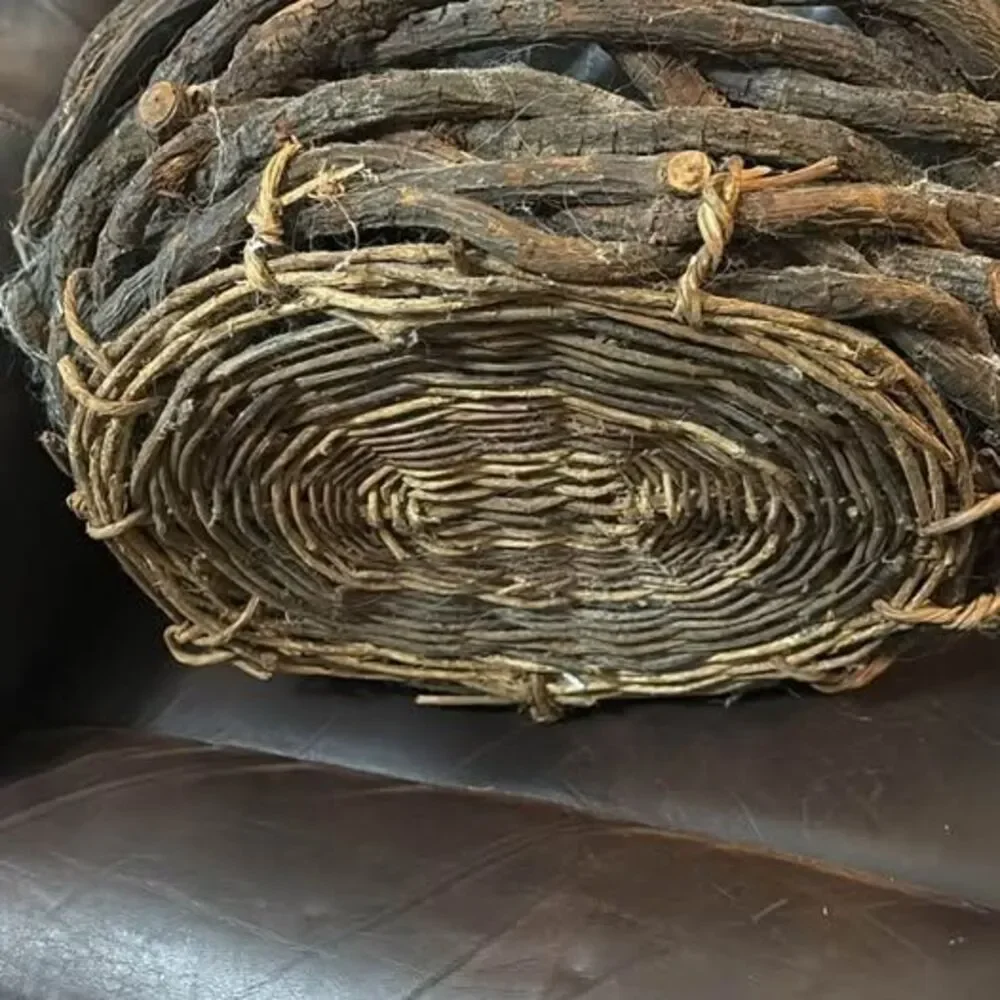 Rustic Hand-Woven Grapevine Basket